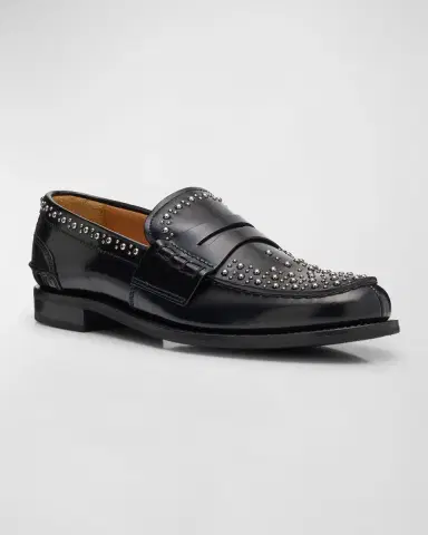 Church's Pembrey Studded Leather Penny Loafers | Thumbnail 3