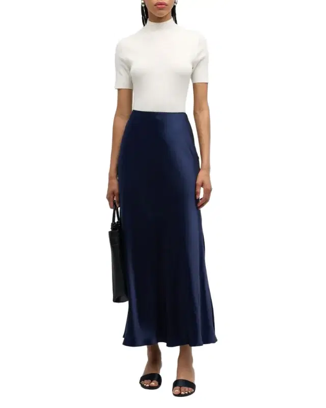 Theory Leenda Regal Merino Wool Short-Sleeve Mock-Neck Top