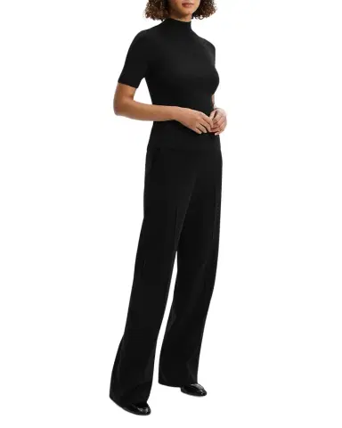 Theory Leenda Regal Merino Wool Short-Sleeve Mock-Neck Top | Thumbnail 1