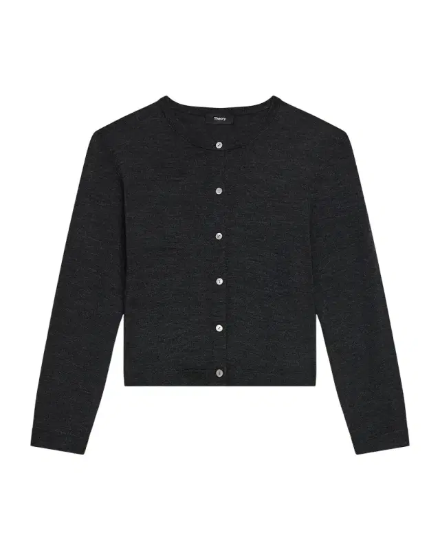 Theory Regal Merino Wool Cropped Cardigan
