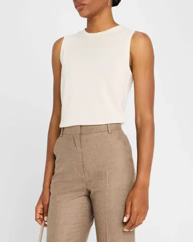 Theory Regal Merino Wool Crewneck Shell Top | Thumbnail 4