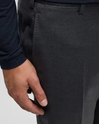 Giorgio Armani Men's Solid Wool Flat-Front Trousers | Thumbnail 7 Giorgio Armani Men's Solid Wool Flat-Front Trousers | Thumbnail 7