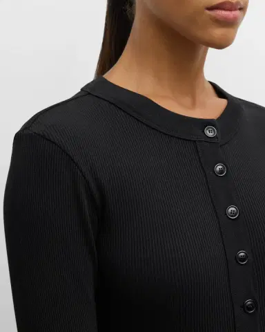 Citizens of Humanity Varra Long-Sleeve Henley Top | Thumbnail 5