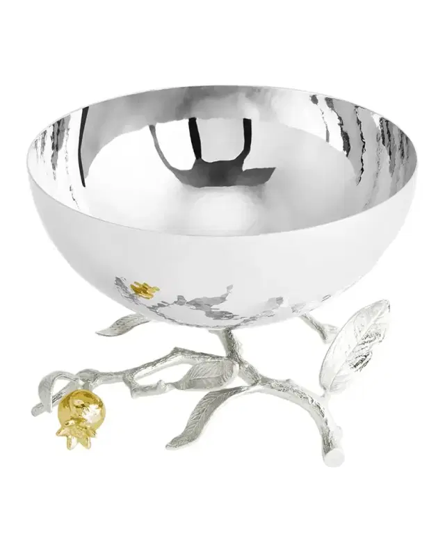 Michael Aram Pomegranate Silver & Gold Small Bowl with 24K Goldplate