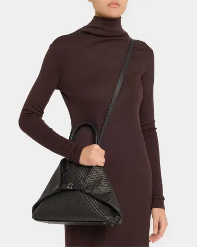 Akris Ai Small Plaid Braided Top-Handle Bag | Thumbnail 2