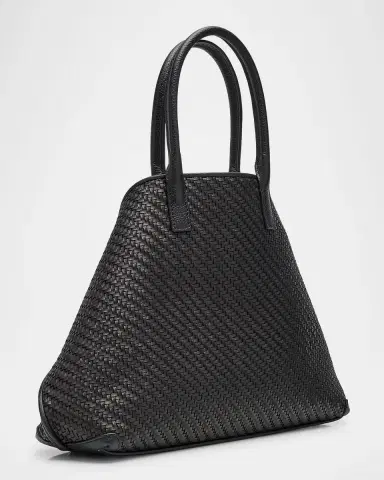 Akris Ai Small Plaid Braided Top-Handle Bag | Thumbnail 3