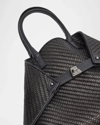 Akris Ai Small Plaid Braided Top-Handle Bag | Thumbnail 6