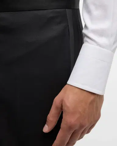 Giorgio Armani Men's Solid Formal Tuxedo Pants | Thumbnail 5 Giorgio Armani Men's Solid Formal Tuxedo Pants | Thumbnail 5