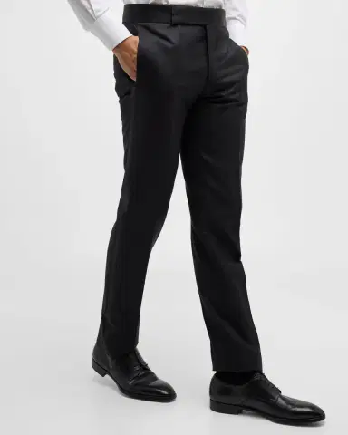 Giorgio Armani Men's Solid Formal Tuxedo Pants | Thumbnail 6 Giorgio Armani Men's Solid Formal Tuxedo Pants | Thumbnail 6