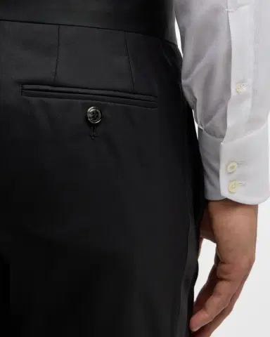 Giorgio Armani Men's Solid Formal Tuxedo Pants | Thumbnail 7 Giorgio Armani Men's Solid Formal Tuxedo Pants | Thumbnail 7