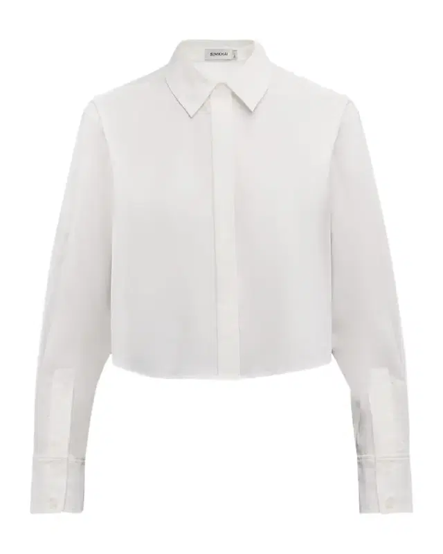 Renata Cropped Button-Front Shirt