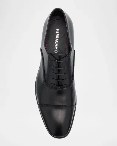 Ferragamo Men's Boston Brogue Leather Cap-Toe Oxfords | Thumbnail 6 Ferragamo Men's Boston Brogue Leather Cap-Toe Oxfords | Thumbnail 6