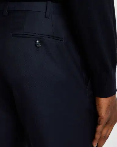 Giorgio Armani Men's Solid Wool Flat-Front Trousers | Thumbnail 5 Giorgio Armani Men's Solid Wool Flat-Front Trousers | Thumbnail 5