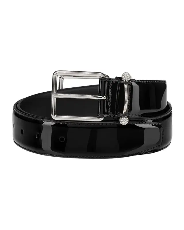 Men 's Chambeliss Night Strass Patent Leather Belt