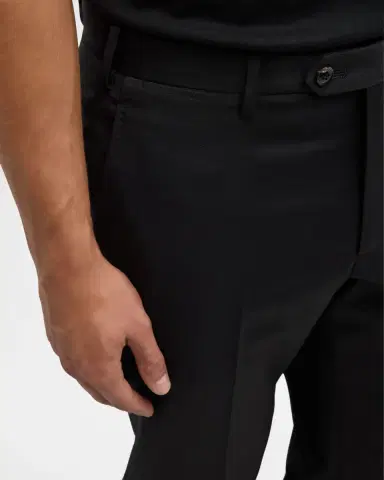 Giorgio Armani Men's Flat-Front Wool Trousers | Thumbnail 7 Giorgio Armani Men's Flat-Front Wool Trousers | Thumbnail 7