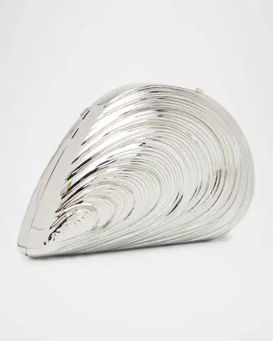 Simkhai Bridget Metal Oyster Shell Clutch Bag | Thumbnail 2 Simkhai Bridget Metal Oyster Shell Clutch Bag | Thumbnail 2