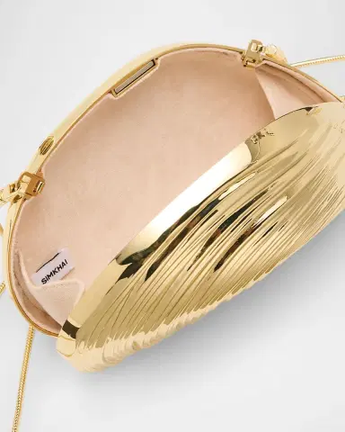 Simkhai Bridget Metal Oyster Shell Clutch Bag | Thumbnail 8 Simkhai Bridget Metal Oyster Shell Clutch Bag | Thumbnail 8