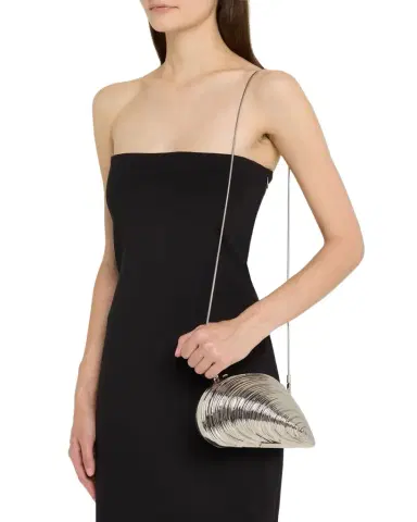 Simkhai Bridget Metal Oyster Shell Clutch Bag | Thumbnail 1 Simkhai Bridget Metal Oyster Shell Clutch Bag | Thumbnail 1