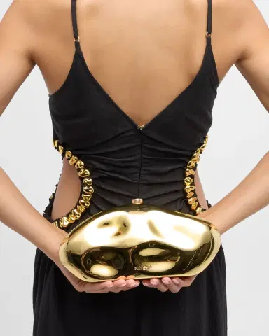 Cult Gaia The Caldera Metallic Clutch Bag | Thumbnail 4 Cult Gaia The Caldera Metallic Clutch Bag | Thumbnail 4