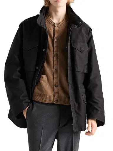 Prada Men's Cashmere Cardigan - Brown | Thumbnail 2 Prada Men's Cashmere Cardigan - Brown | Thumbnail 2