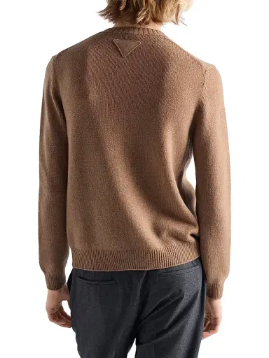 Prada Men's Cashmere Cardigan - Brown | Thumbnail 4 Prada Men's Cashmere Cardigan - Brown | Thumbnail 4