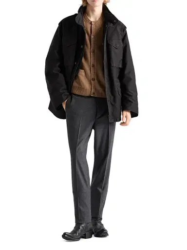 Prada Men's Cashmere Cardigan - Brown | Thumbnail 7 Prada Men's Cashmere Cardigan - Brown | Thumbnail 7