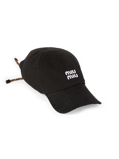 Miu Miu Women's Denim Baseball Cap - Black - Size Small | Thumbnail 1 Miu Miu Women's Denim Baseball Cap - Black - Size Small | Thumbnail 1