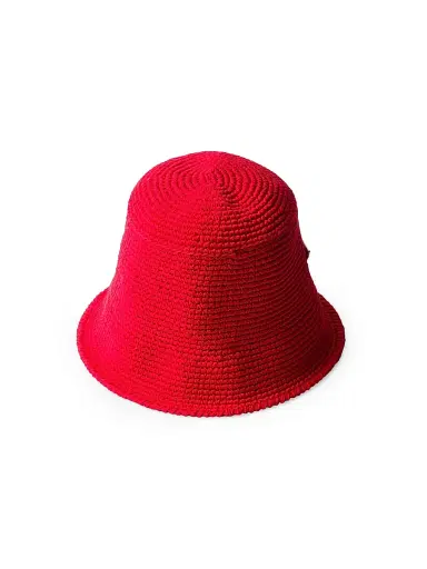 Prada Women's Crochet Bucket Hat - Red - Size Medium | Thumbnail 2 Prada Women's Crochet Bucket Hat - Red - Size Medium | Thumbnail 2