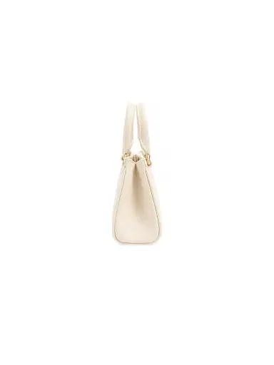 Valentino Garavani Women's Mini VLogo Signature Top Handle Bag in Grainy Calfskin - Ivory | Thumbnail 4