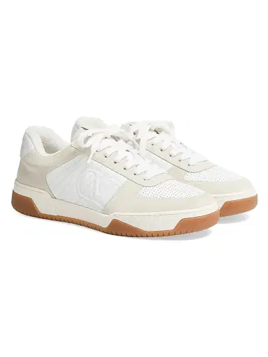 Valentino Garavani Men's Sparry Sneakers in Split Leather and Nappa - White Beige - Size 6 | Thumbnail 2