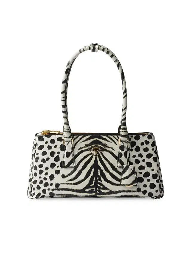 Women's Galleria  Printed Saffiano Leather Top Handle Bag - White