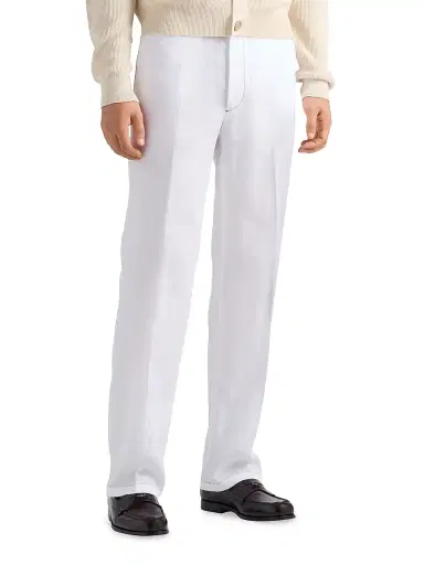 Prada Men's Linen Pants - White - Size 28 | Thumbnail 2 Prada Men's Linen Pants - White - Size 28 | Thumbnail 2