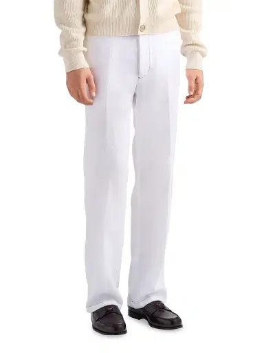 Prada Men's Linen Pants - White - Size 28 | Thumbnail 3 Prada Men's Linen Pants - White - Size 28 | Thumbnail 3