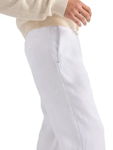 Prada Men's Linen Pants - White - Size 28 | Thumbnail 5 Prada Men's Linen Pants - White - Size 28 | Thumbnail 5