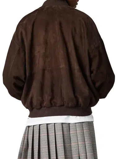 Miu Miu Women's Suede Nappa Leather Jacket - Dark Brown - Size 4 | Thumbnail 4