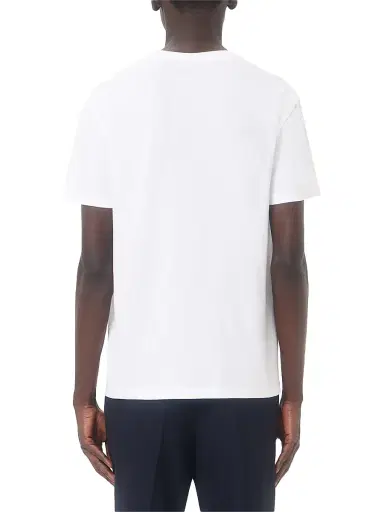 Valentino Garavani Men's Cotton T-Shirt with VLogo Embroidery - White | Thumbnail 5 Valentino Garavani Men's Cotton T-Shirt with VLogo Embroidery - White | Thumbnail 5