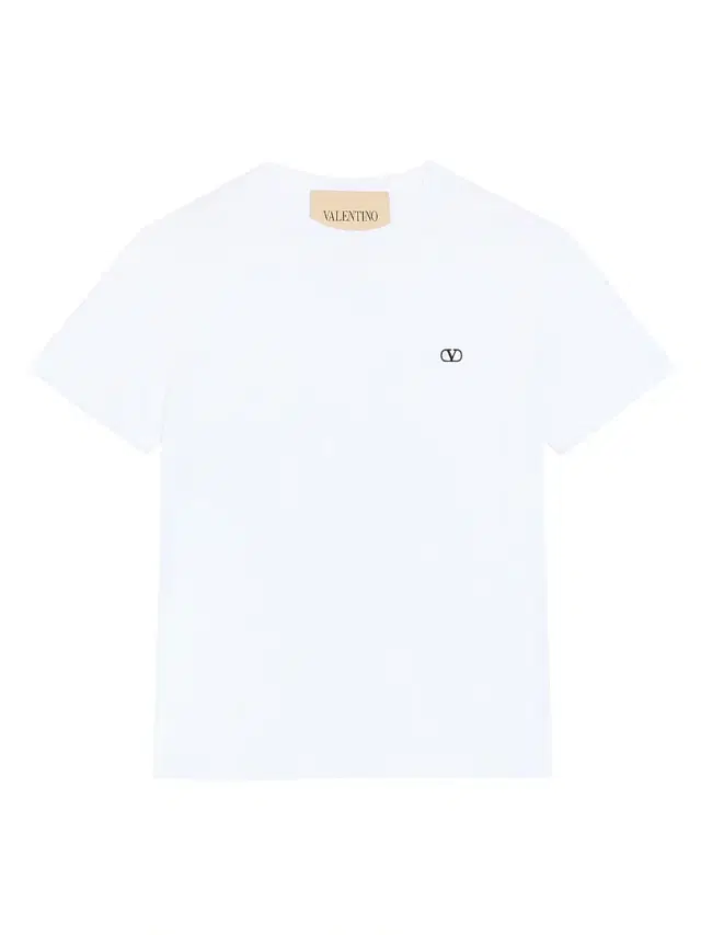Valentino Garavani Men's Cotton T-Shirt with VLogo Embroidery - White