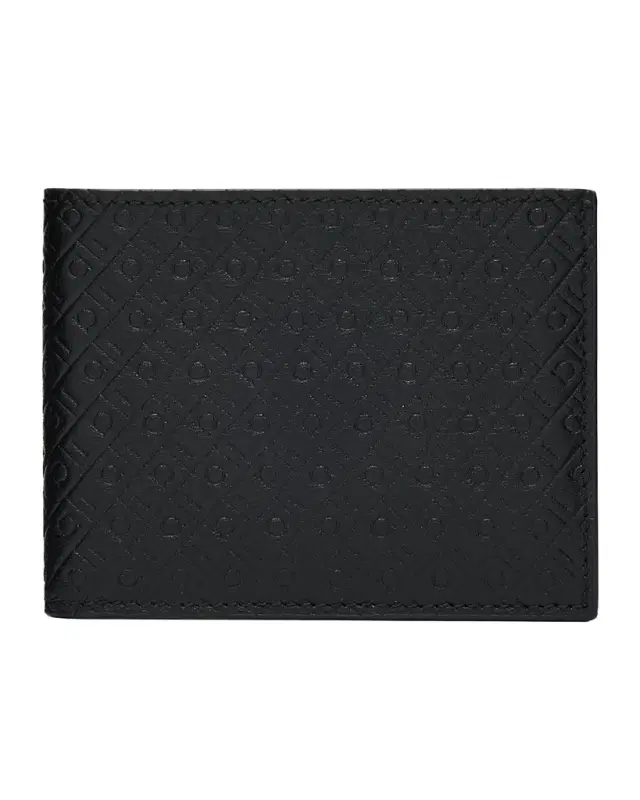 Men 's Embossed Monogram Leather Bifold Wallet