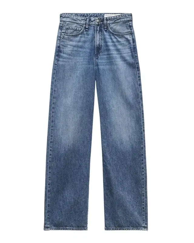 rag & bone Featherweight Logan Mid-Rise Wide Jeans