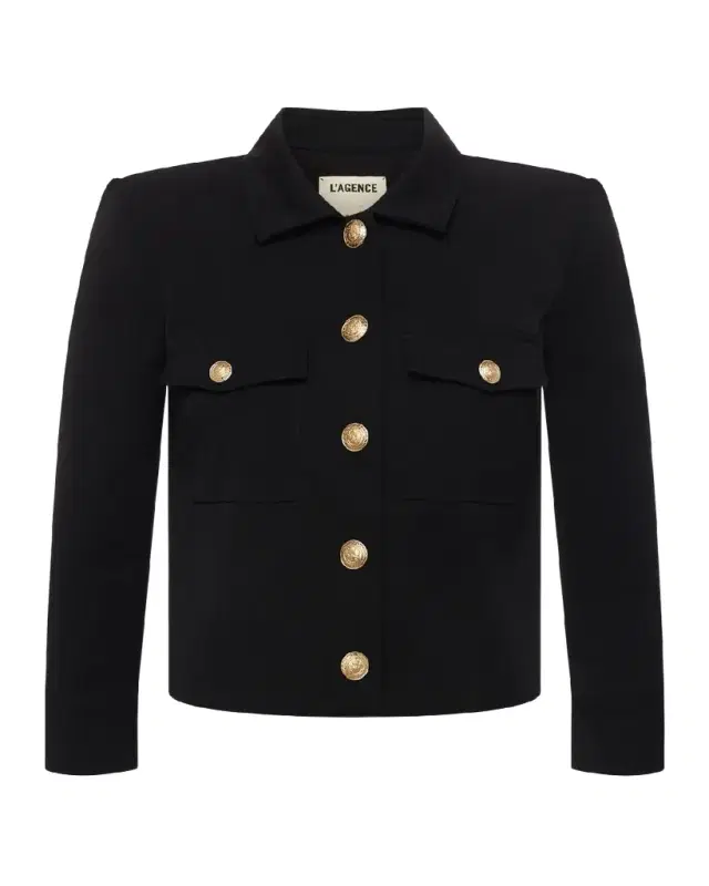 L 'Agence Kumi Cropped Fitted Jacket