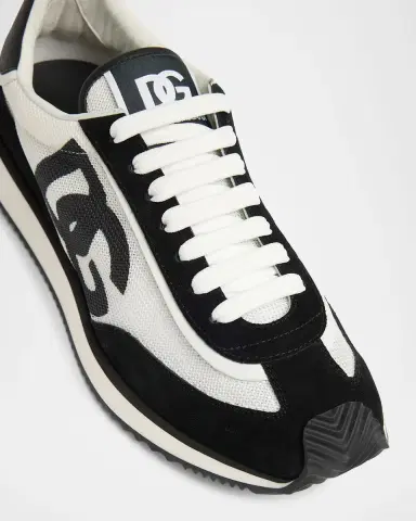 Dolce & Gabbana Men's Mixed-Material DG Cushion Sneakers | Thumbnail 5 Dolce & Gabbana Men's Mixed-Material DG Cushion Sneakers | Thumbnail 5