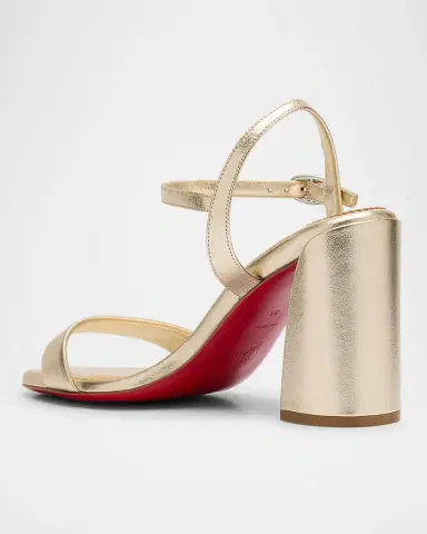 Christian Louboutin 85mm Miss Jane Metallic Ankle-Strap Sandals | Thumbnail 4 Christian Louboutin 85mm Miss Jane Metallic Ankle-Strap Sandals | Thumbnail 4