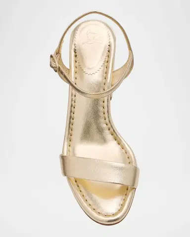 Christian Louboutin 85mm Miss Jane Metallic Ankle-Strap Sandals | Thumbnail 5 Christian Louboutin 85mm Miss Jane Metallic Ankle-Strap Sandals | Thumbnail 5