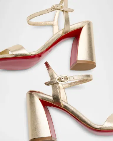 Christian Louboutin 85mm Miss Jane Metallic Ankle-Strap Sandals | Thumbnail 6 Christian Louboutin 85mm Miss Jane Metallic Ankle-Strap Sandals | Thumbnail 6
