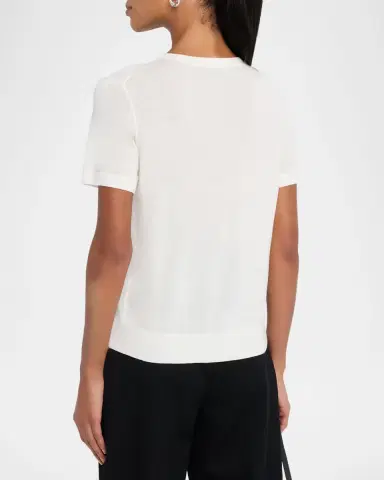 Theory Regal Merino Wool Short-Sleeve Crew T-Shirt | Thumbnail 3