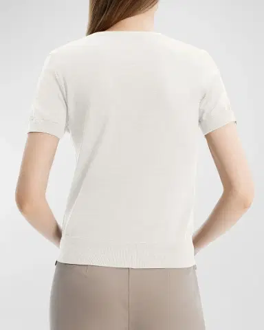 Theory Regal Merino Wool Short-Sleeve Crew T-Shirt | Thumbnail 6
