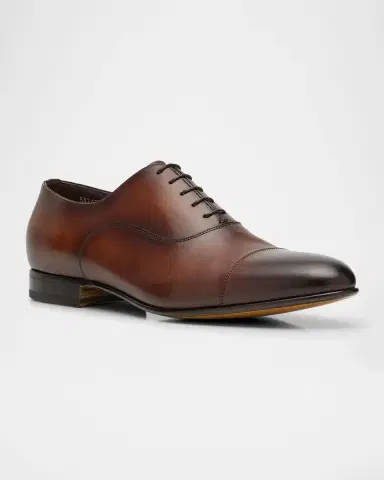 Santoni Men's Darian Leather Oxfords | Thumbnail 2