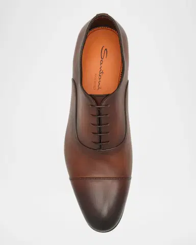Santoni Men's Darian Leather Oxfords | Thumbnail 4