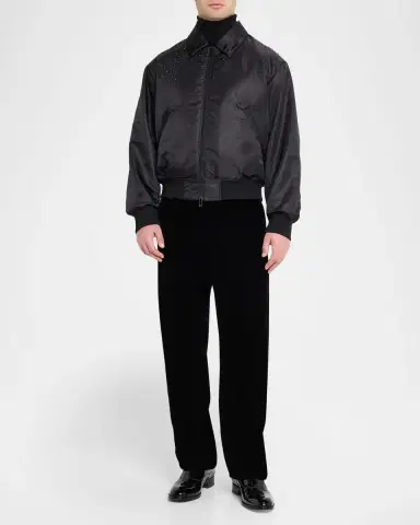 Giorgio Armani Men's Tapered Velvet Trousers | Thumbnail 2