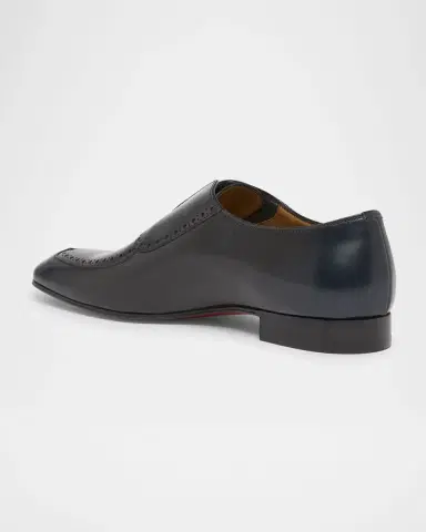Christian Louboutin Men's Lafitte Spike Leather Oxfords | Thumbnail 4